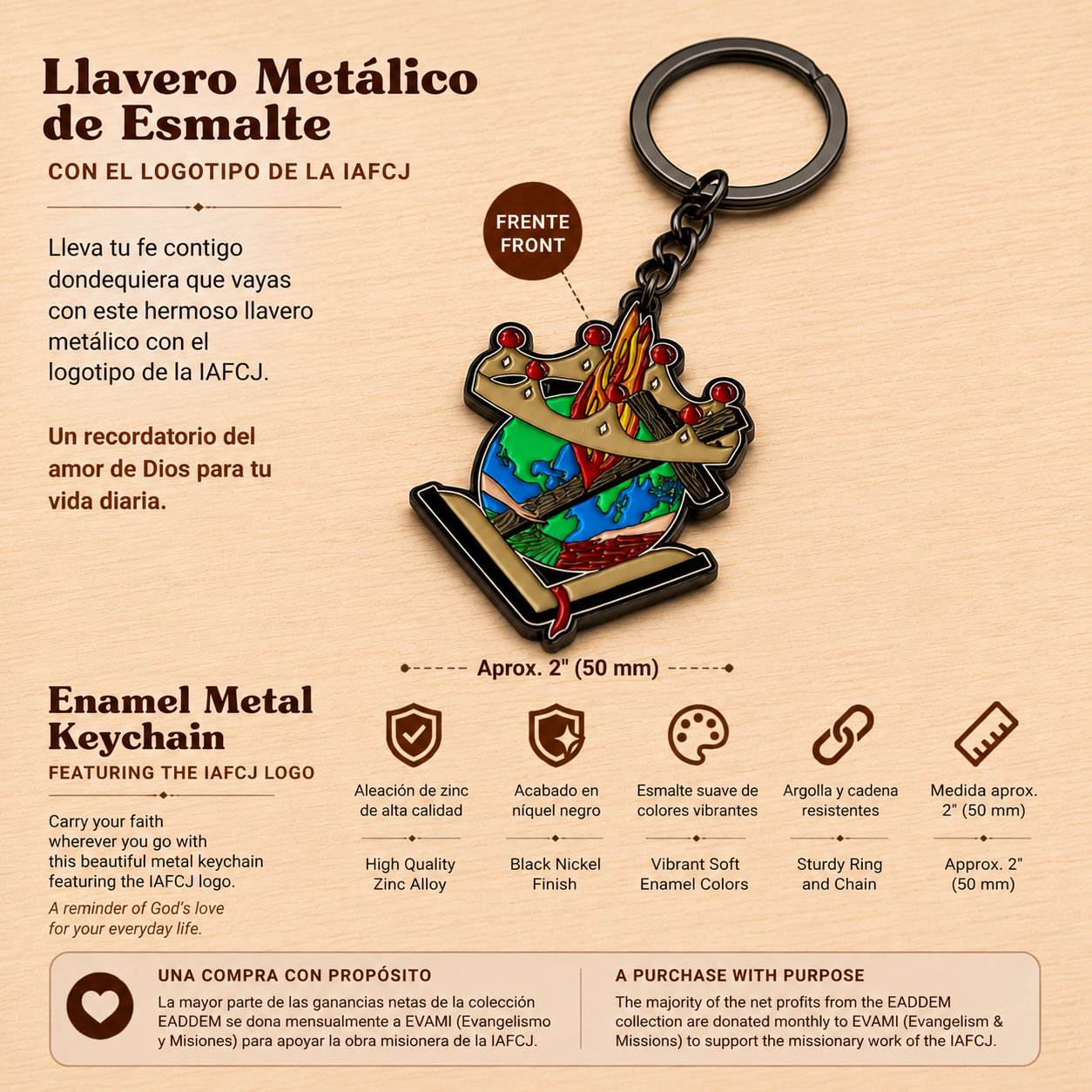 Llavero con el Logotipo de la IAFCJ  | IAFCJ Logo Keychain