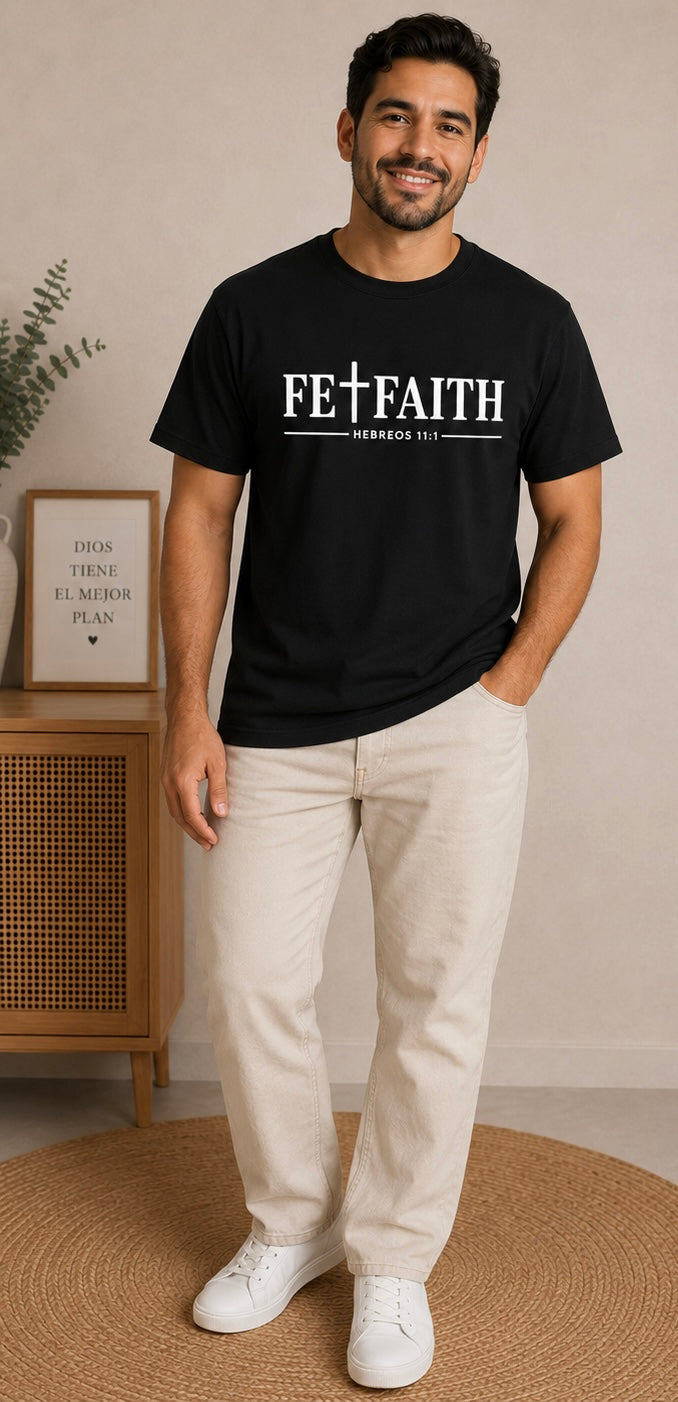 FE+FAITH Christian T-Shirt | Hebreos 11:1